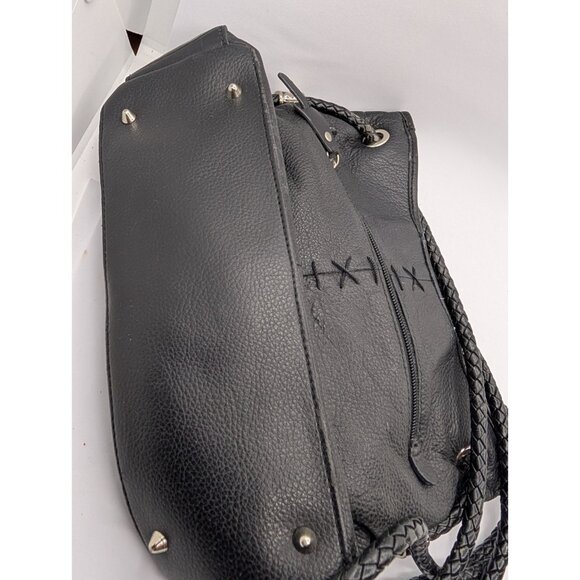 Vintage MC Marc Chantal Bag Black Leather? Silver Accents Small whimsigoth emo - Picture 5 of 14